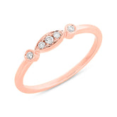 0.06ct 14k Rose Gold Diamond Lady's Ring Size 5